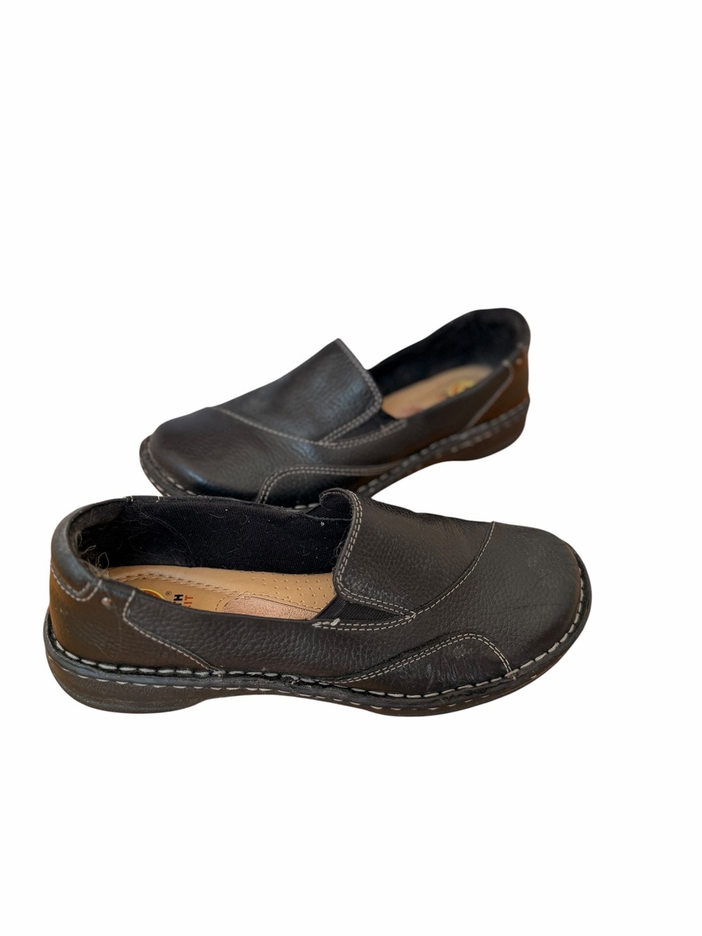Earth Spirit Women’s US 9 Black Leather Slip-On Comfort Loafers